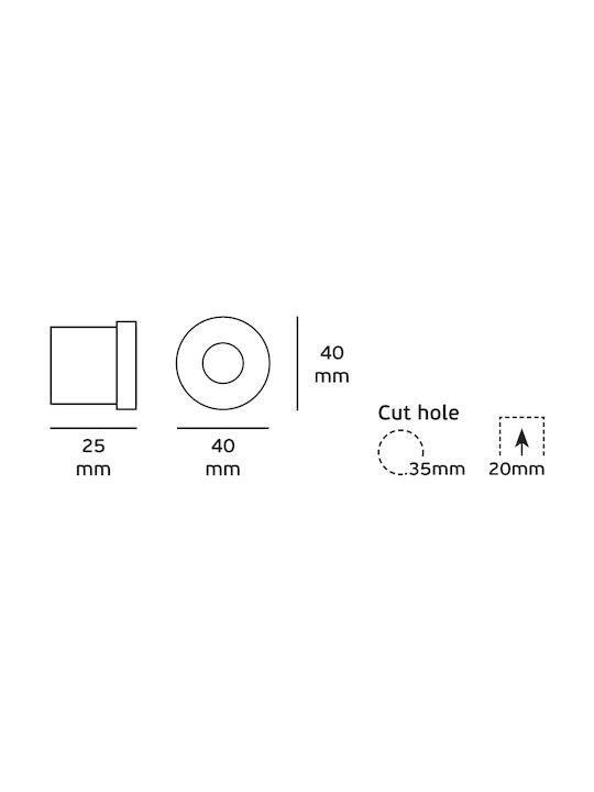VK Lighting Rotund Metalic Spot Încorporat cu LED Integrat și Lumină Alb Cald 1W Argintiu 4x4cm. 1buc VK Lighting Rotund Metalic Spot Încorporat cu LED Integrat și Lumină Alb Cald 1W Argintiu 4x4cm. 1buc