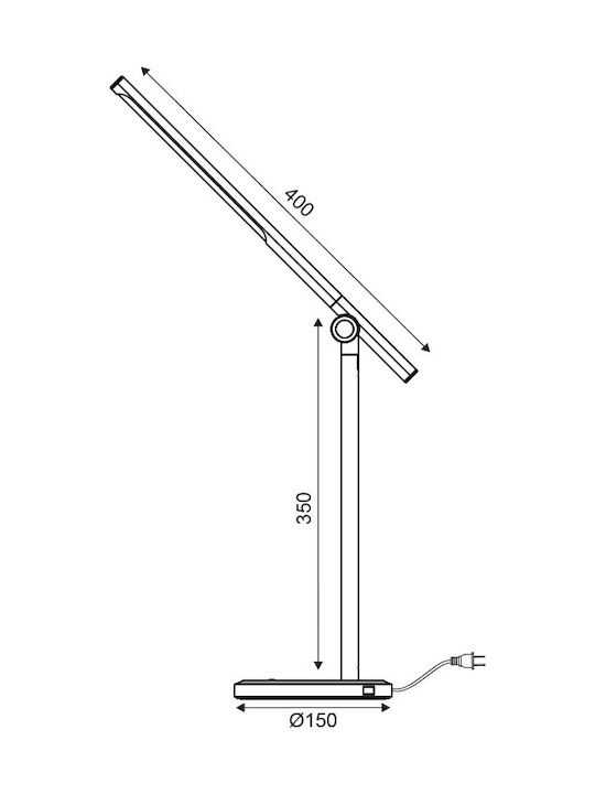 Aca Degas LED Office Lamp Foldable in Black Color