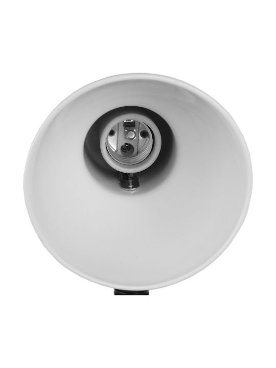 GloboStar Student Office Lamp with Flexible Arm for Socket E27 14x32cm in White Color