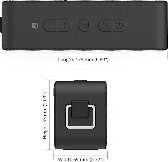 Tronsmart Element T2 Plus Водоустойчиво Bluetooth високоговорител 20W с живот на батерията до 24 часа Черно