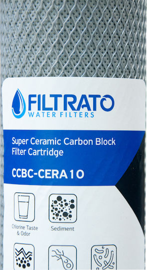 USTM EMI FS2-CERA Wasserfiltrationssystem mit Doppeltem Unter der Spüle Rohrquerschnitt 1/4'' mit Wasserhahn & Ersatzfilter Ecosoft D531 Filtrato CCBC-CERA10 0,2μm