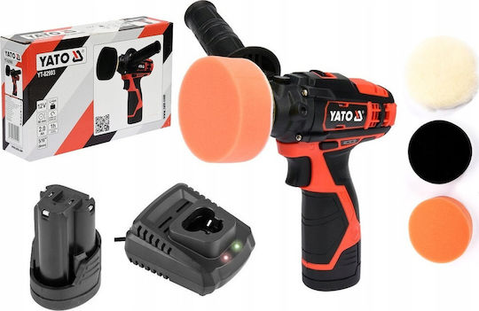 Yato YT-82903 Περιστροφικός Αλοιφαδόρος Brushless 12V 1x2Ah με Ταχύτητα 800-8300rpm & Ρύθμιση Στροφών