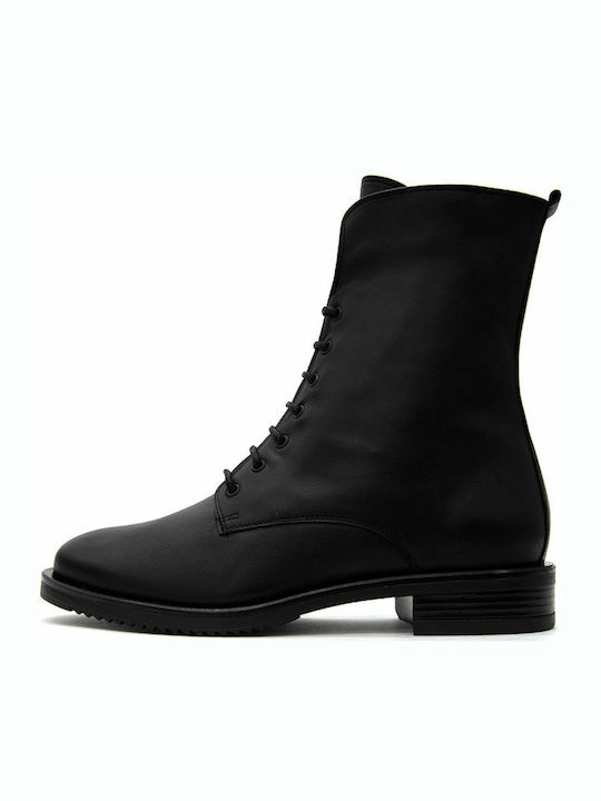 Leather Women's Ankle Boots Black