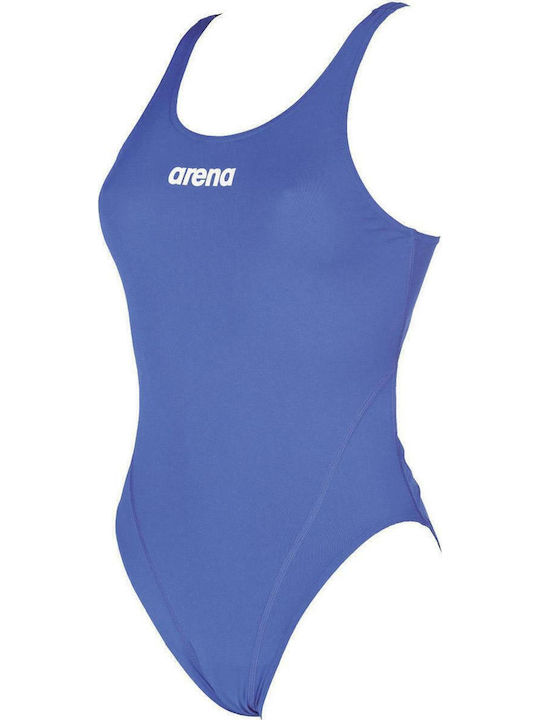 Solid Swim Tech High Sportlicher Badeanzug Blau