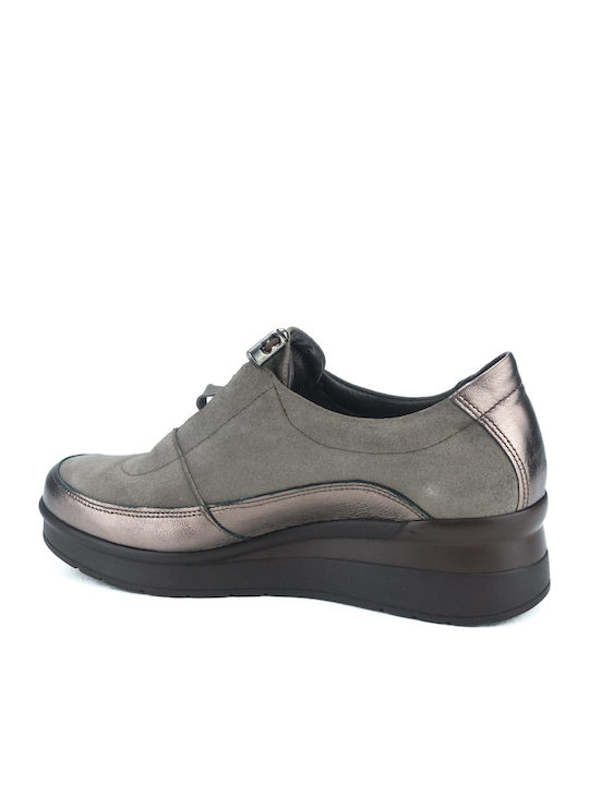 Ανατομικά Γυναικεία Slip-On Δερμάτινα Μπεζ