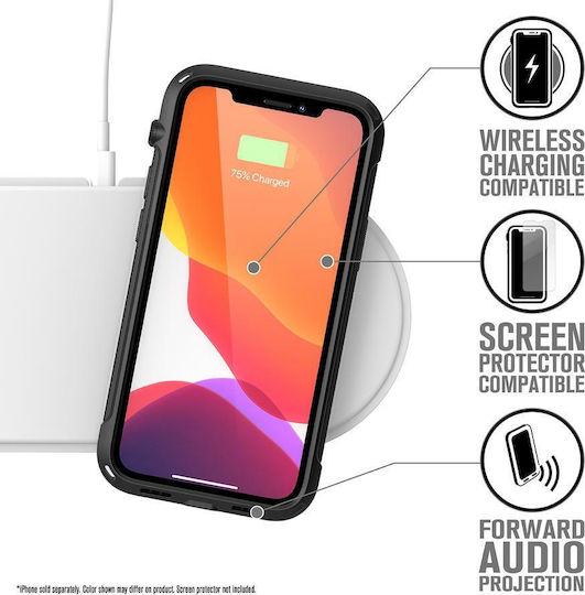 Catalyst Vibe Задна корица Пластмаса 1.2мм с Каишка Черен (iPhone 12 mini)