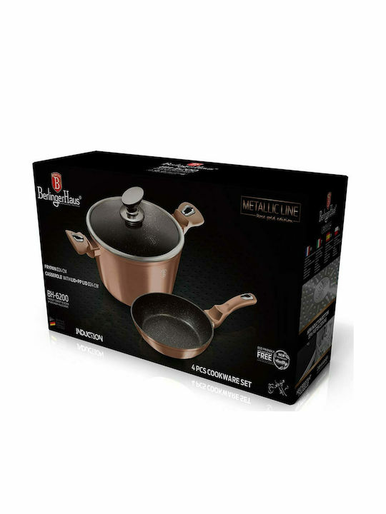 Berlinger Haus Metallic Line Aluminum Cookware Set with Copper Interior Coating 2 Pieces