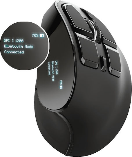 Trust Voxx Wireless & Wired Ergonomic Bluetooth Vertical Mouse Black