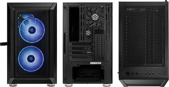Kolink Citadel Mesh RGB Gaming Midi Tower Κουτί Υπολογιστή με Πλαϊνό Παράθυρο Μαύρο