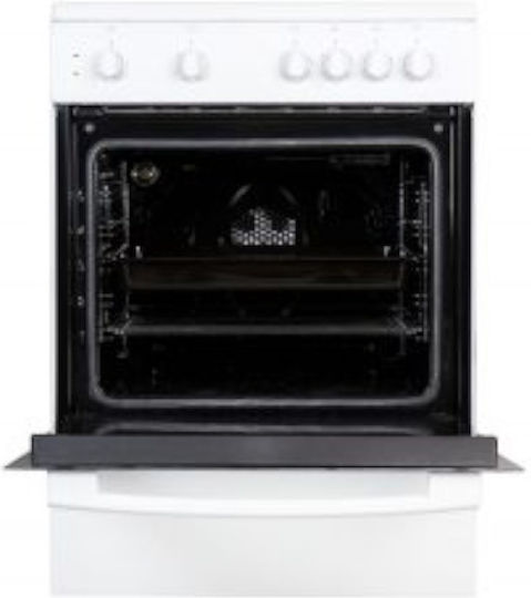 Davoline DAE 600 W Herd 72Es mit Emailkochfeldern B60cm. White