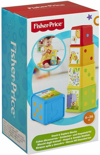 Fisher Price Παιχνίδι Στοίβαξης Stack & Explore Blocks για 6+ Μηνών