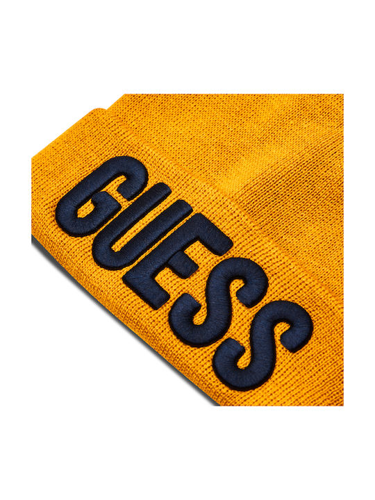 Guess Kids Beanie Knitted Yellow