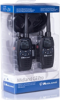 Midland G7 Pro Ασύρματος Πομποδέκτης PMR με Μονόχρωμη Οθόνη Σετ 2τμχ