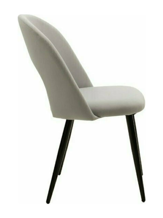 Jonah Dining Room Velvet Chair Grey 55x57x85cm