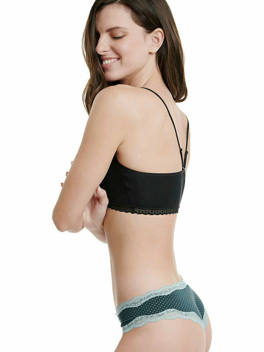 Damen Slip 2Pack mit Spitze Grün