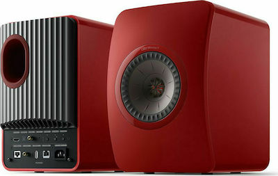 Kef LS50 Wireless II Home Entertainment Active Speaker 2 No of Drivers Wi-Fi Connected and Bluetooth 760W Red (Pair)