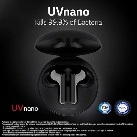 LG FN6 In-ear Bluetooth Handsfree Earphones with Sweat Resistance and Charging Case Black