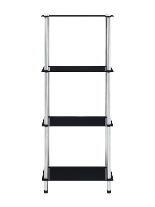 Shelving Unit Floor Black 40x40x100cm