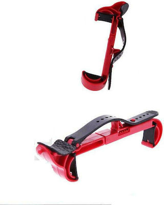 Autoline Car Mount for Phone Wheel Holder Red with Adjustable Hooks Red