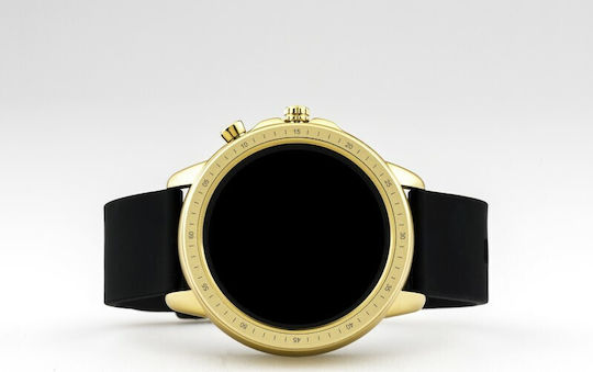 Oozoo Q00301 45mm Smartwatch με Παλμογράφο (Χρυσό)