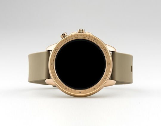 Oozoo Q00302 45mm Smartwatch με Παλμογράφο (Ροζ Χρυσό)