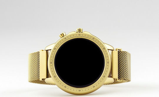 Oozoo Q00306 45mm Smartwatch με Παλμογράφο (Χρυσό)