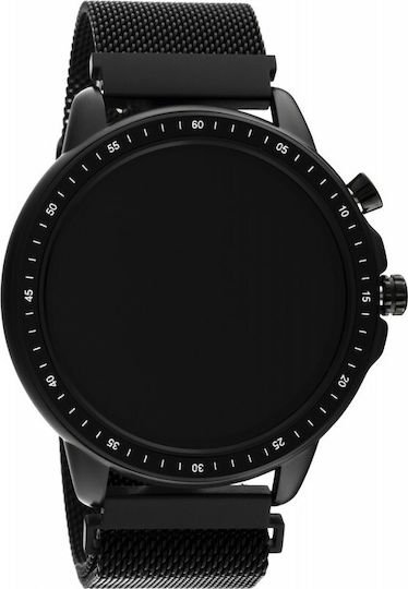 Oozoo Q00309 45mm Smartwatch με Παλμογράφο (Μαύρο)