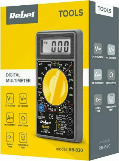 Rebel Digital Multimeter with AC / DC / Resistance Measurement RB-830
