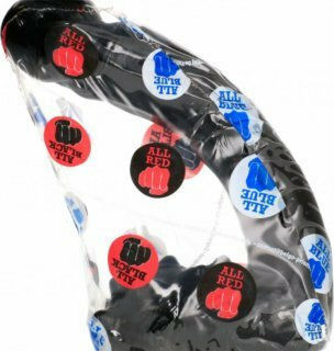 All Black Franklin Glass Dildo with Scrotum Black 19cm