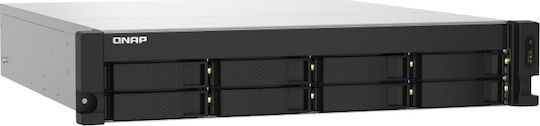 QNap TS-832PXU-RP-4G NAS Rack με 8 θέσεις για HDD/SSD και 4 θύρες Ethernet