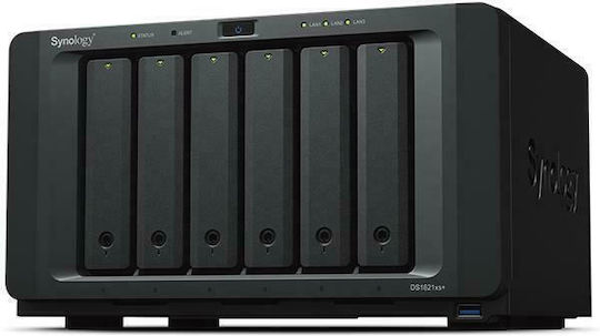 Synology DiskStation DS1621xs+ NAS Tower with 6 slots for HDD/M.2/SSD and 3 Ethernet ports