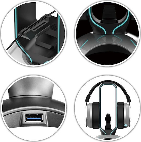 LC-Power USB-Hub & Kopfhörerhalter Headset-Zubehör