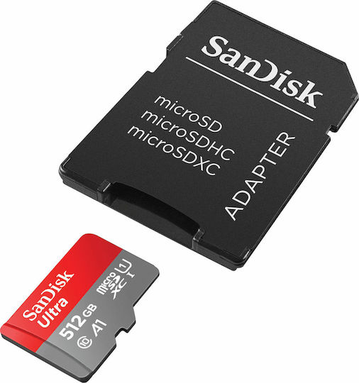 Sandisk Ultra microSDXC 512GB Klasse 10 U1 A1 UHS-I mit Adapter