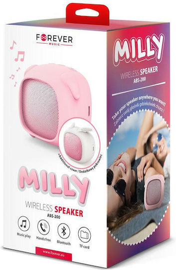 Forever ABS-200 Bluetooth Speaker 3W with Battery Life up to 2.5 hours Pink