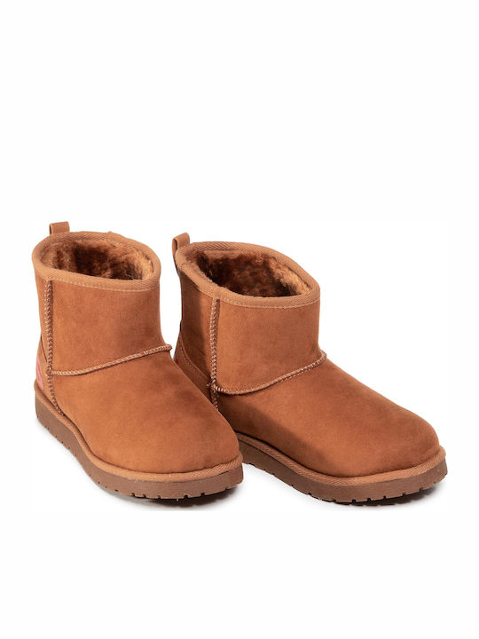 Levi's Wave Kids Leather Boots with Zipper Brown