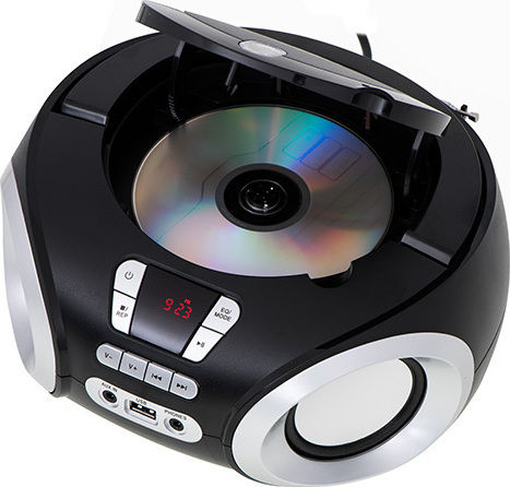 Adler CD Boombox Φορητό Ηχοσύστημα με CD / MP3 / USB / Ραδιόφωνο Μαύρο