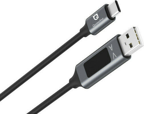 Quawins QC3.0 USB V/A Bildschirm Ladekabel E-Zigarettenladegerät in Schwarz Farbe