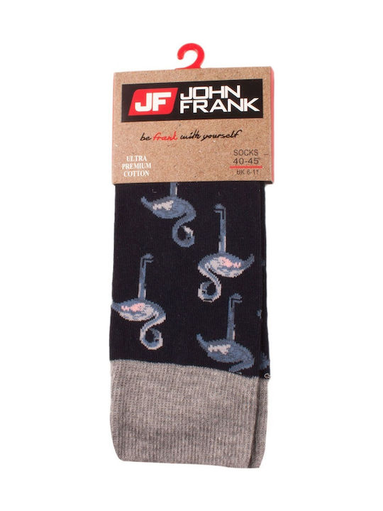 John Frank Flamingo Bărbați Șosete cu Model Marina 1Pachet