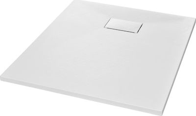 vidaXL Rectangular Acrylic Shower White 90x70x2.6cm