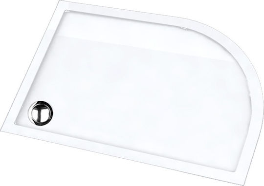 Sirene Extra Flat U-Shaped Acrilic Duș 120x80cm Albă