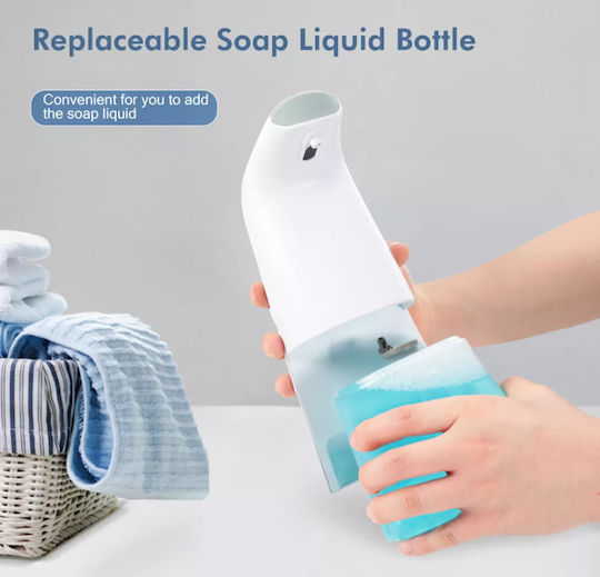 TOOL-0036 Επιτραπέζιο Dispenser Αφρού για την Κουζίνα Πλαστικό με Αυτόματο Διανομέα Λευκό