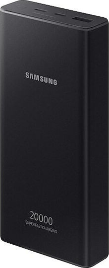Samsung Power Bank 20000mAh 25W mit USB-A Anschluss und 2 USB-C Anschlüssen Stromlieferung Dark Grey