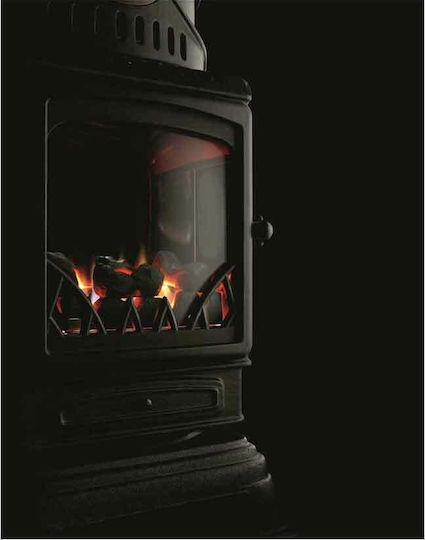 Coral Gas Provence Σόμπα Υγραερίου 3000W Μαύρη 47x58x80cm