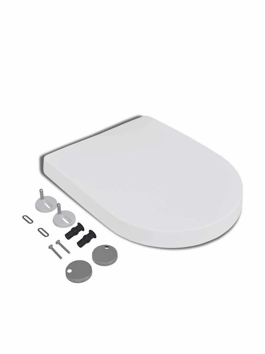 vidaXL Capac WC Închidere lentă Plastic 46x36.5cm Alb
