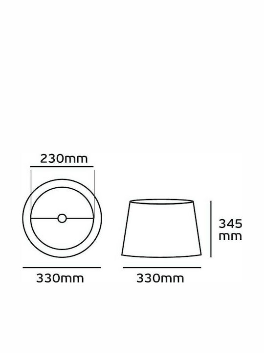 VK Lighting Καπέλο Φωτιστικού 33x34.5εκ.