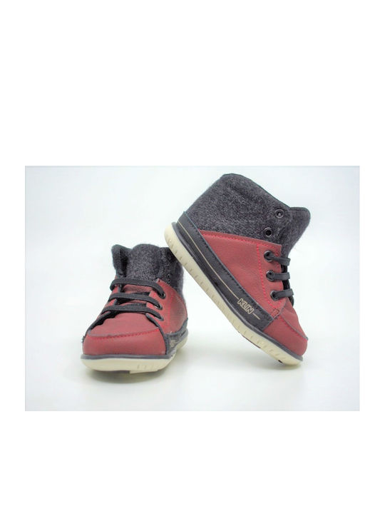 KLIN Kids Anatomic Boots with Lace Red