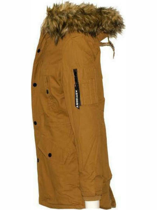 Zen And Zen Polar Ice Men's Winter Parka Jacket Camel