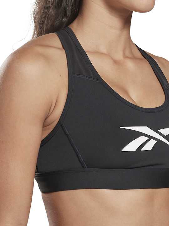 Hero Medium-Impact Racer Women's Sports Bra without Padding Black