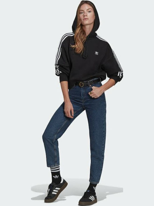 Adicolor Classics Gekürzt Damen Sweatshirt Kapuzen Schwarz