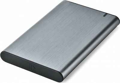 Gembird Case for Hard Drive 2.5" SATA III with Connection USB 3.1 Gray